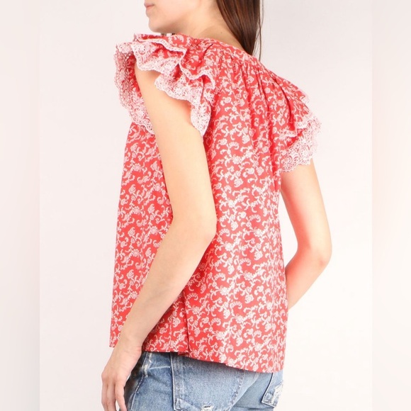 ULLA JOHNSON ELM TOP - POPPY FLORAL - Picture 3 of 7